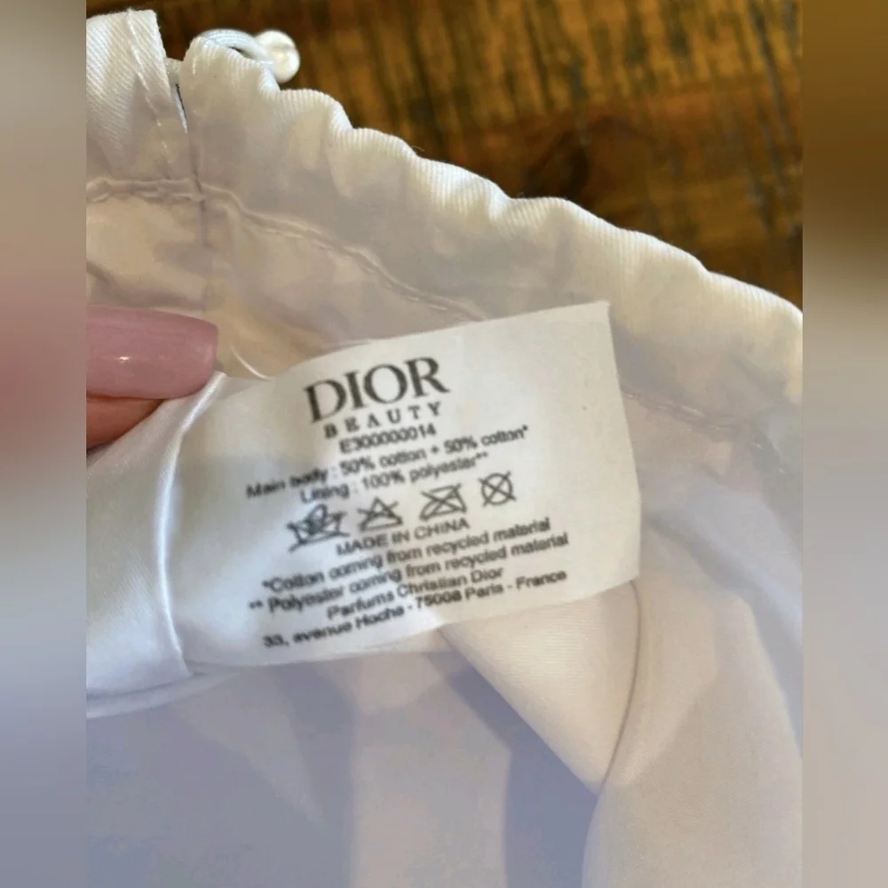Dior L’Or de Vie Luxury Drawstring Dust Bag | White Gold Logo | Rare VIP GWP